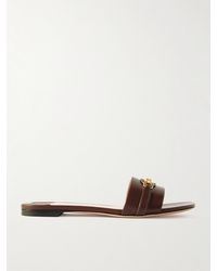 Tom Ford - Logo-Embellished Leather Slides - Lyst