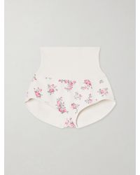 Magda Butrym - Ribbed Floral-Print Cotton Shorts - Lyst