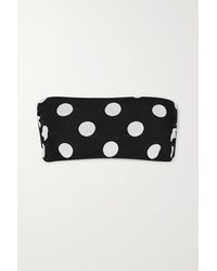 Mara Hoffman + Net Sustain Abigail Bandeau-bikini-oberteil Mit Polka-dots - Schwarz