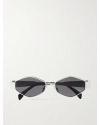 Celine - Triomphe Hexagon-Frame-Tone Sunglasses - Lyst