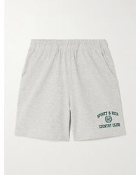 Sporty & Rich - Varsity Crest Printed Cotton-Blend Jersey Shorts - Lyst