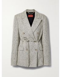 Altuzarra - Hattson Belted Double-Breasted Sequin-Embellished Woven Blazer - Lyst