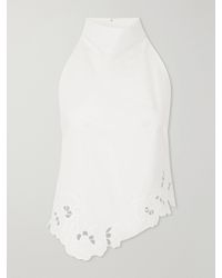 SIR. - Klara Broderie Anglaise Cotton Turtleneck Top - Lyst