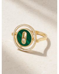 Messika - Lucky Move 18-Karat, Malachite And Diamond Ring - Lyst