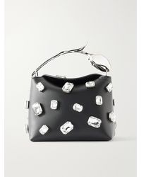 Erdem - Bloom Mini Crystal-Embellished Leather Clutch - Lyst