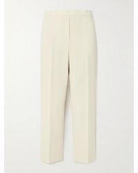 Theory - Treeca Crepe Cropped Slim-Leg Pants - Lyst
