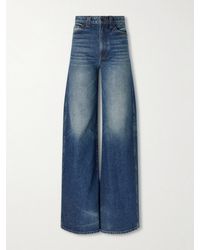 KHAITE - Dane High-Rise Wide-Leg Stretch Jeans - Lyst