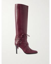 Isabel Marant - Analui Kniehohe Stiefel Aus Leder Mit Verzierung Und Fransen - Lyst