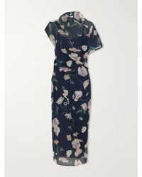 Erdem - Floral-Printed Organza-Cloquè Midi Dress - Lyst