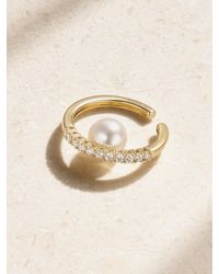 Mizuki - 18-Karat, Diamond And Pearl Ear Cuff - Lyst