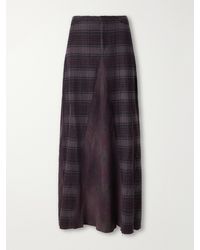 Our Legacy - Rebel Checked Cotton-Flannel Midi Skirt - Lyst