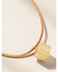 Marie Lichtenberg - Dado 18-Karat, Diamond And Leather Necklace - Lyst