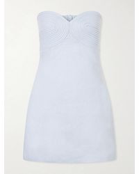 ANDRES OTALORA - Amari Ama Strapless Embroidered Linen Mini Dress - Lyst