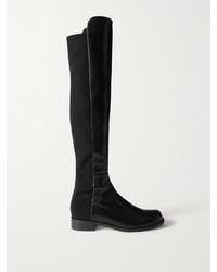 Stuart Weitzman - 5050 Lift Overknees Aus Leder Und Stretch-Material - Lyst