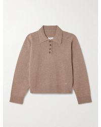 Loulou de Saison - Homere Embroidered Cashmere Polo Sweater - Lyst