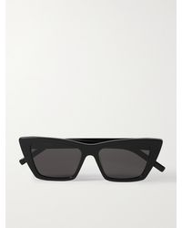 Saint Laurent - Mica Cat-Eye Acetate Sunglasses - Lyst