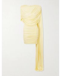 The New Arrivals Ilkyaz Ozel - Khara Scarf-Detailed Draped Jersey Mini Dress - Lyst