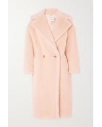 Max Mara Tedgirl Oversized Alpaca, Wool And Silk-blend Coat - Pink
