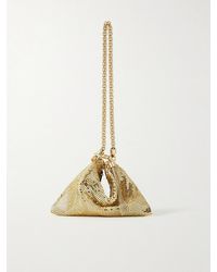 Jimmy Choo - Callie Mini Tasseled Chainmail Shoulder Bag - Lyst