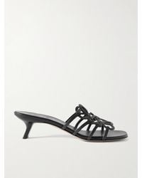 Loewe - Paula's Ibiza Petal Anagram Leather Sandals - Lyst
