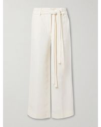 Proenza Schouler - Maggi Hose Mit Weitem Bein Aus Cloqué Mit Bindegürtel - Lyst