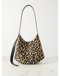 Jil Sander - Eldorado Small Leather-Trimmed Leopard-Print Calf Hair Shoulder Bag - Lyst