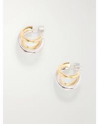 Jennifer Fisher - Triple Lilly 10-Karat And Sterling-Plated Brass Earrings - Lyst