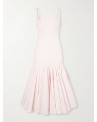 Jacquemus - Agave Paneled Pleated Cotton-Poplin Midi Dress - Lyst