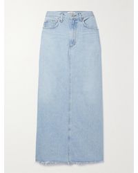 Agolde - Net Sustain Hilla Frayed Organic Denim Maxi Skirt - Lyst