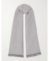 Gucci - Frayed Wool-Jacquard Scarf - Lyst
