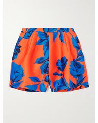 AZ FACTORY - Floral-Print Pleated Twill Shorts - Lyst