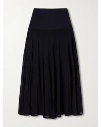 Ralph Lauren - Celia Ribbed-Knit Midi Skirt - Lyst