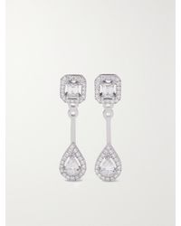 Messika - Boucles D'Oreilles En Or Blanc 18 Carats (750/1000) Et Diamants My Twin Toi & Moi - Lyst