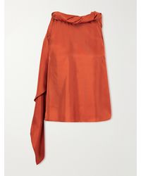 Loulou de Saison - Wilma Twisted Silk-Twill Top - Lyst