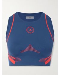adidas By Stella McCartney - Truepurpose Sport-Bh Aus Recyceltem Stretch-Jersey Mit Perforationen Und Logoapplikation - Lyst