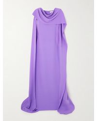 Oscar de la Renta - Draped Stretch-Silk Crepe Gown - Lyst