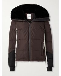 Yves Salomon - Skijacke Aus Wattiertem Shell Mit Shearling-Besatz - Lyst