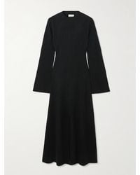 LeKasha - Logan Ribbed Organic Cashmere Midi Dress - Lyst