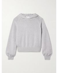 La Ligne - Jill Hooded Pleated Cotton Hoodie - Lyst