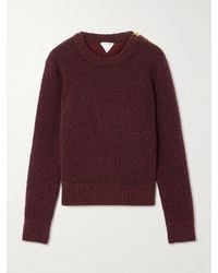 Bottega Veneta - Button-Detailed Wool-Blend Bouclé Sweater - Lyst