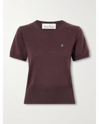 Vivienne Westwood - Bea Logo-Embroidered Wool T-Shirt - Lyst