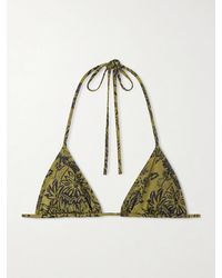 Ulla Johnson - Maya Printed Triangle Bikini Top - Lyst