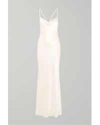 Galvan London Whiteley Silk-satin Gown