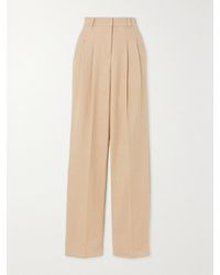 Frankie Shop - Layton Pleated Wool-Blend Straight-Leg Pants - Lyst