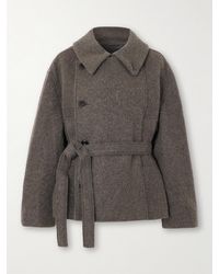 Lemaire - Belted Wool And Alpaca-Blend Coat - Lyst