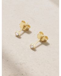 Jennifer Meyer - Mini Bezel 18-Karat Diamond Earrings - Lyst