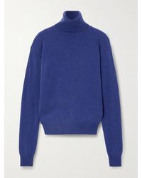 Saint Laurent - Pull À Col Roulé En Cachemire Et Laine Mélangés - Lyst