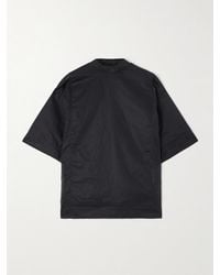 Jil Sander - Oversized Organza-Trimmed Cotton-Poplin Top - Lyst