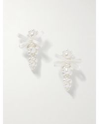 Simone Rocha - Ohrringe Aus Kunstperlen Mit Schleifen Und Goldfarbenen Details - Lyst