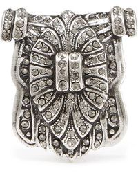 Etro Silberfarbene Brosche Mit Kristallen - Mettallic